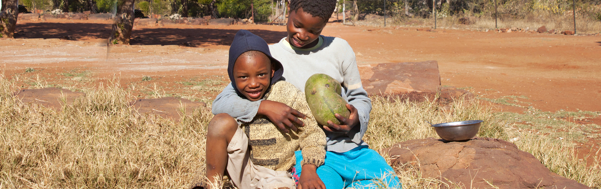 two children smiling